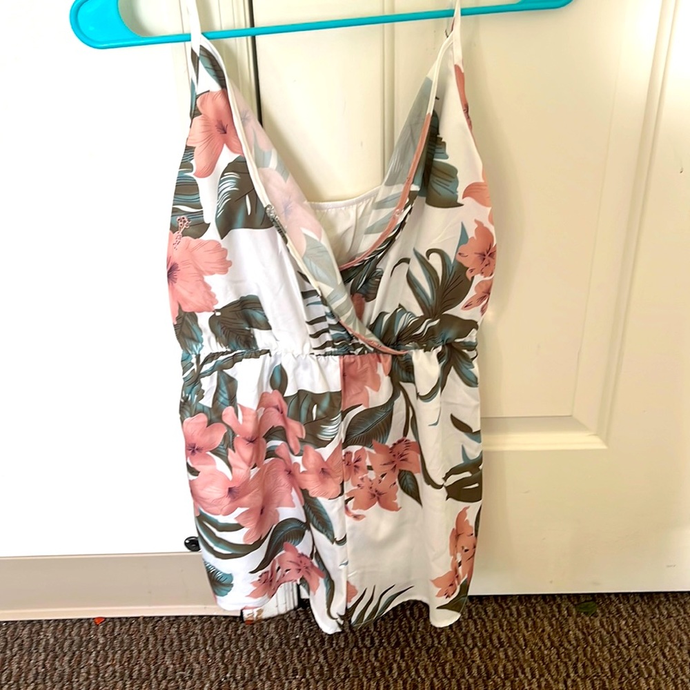 Rose Pink Floral Romper